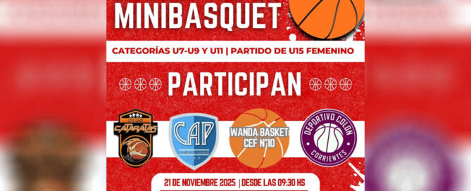 WANDA: El Polideportivo será sede de una jornada regional de mini-básquet
