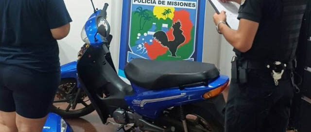 IGUAZÚ: Denunció el robo de su moto y la Policía ya la había recuperado