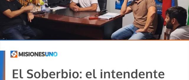 El Soberbio: el intendente Ricardo Leiva recibió al subsecretario de Protección Civil de Misiones