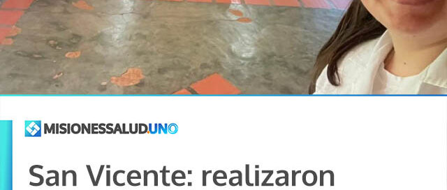 San Vicente: realizaron operativo “Creciendo Sanos” en la Escuela N° 479 de Colonia Guiray